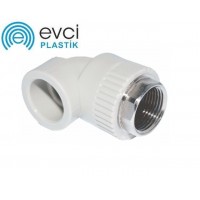 Коліно кут під ключ PP-R Evci Plastik з ВР 632