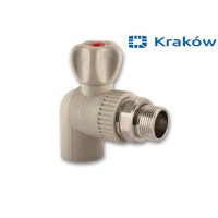 Радіаторний кран 20x12 Krakow кутовий лат кул